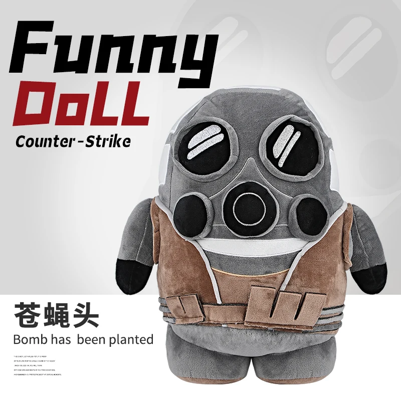 

36 см Csgo Sas игровая периферия милая версия Q Fly Head короткая плюшевая кукла подушка Коллекционные украшения модель игрушки подарок