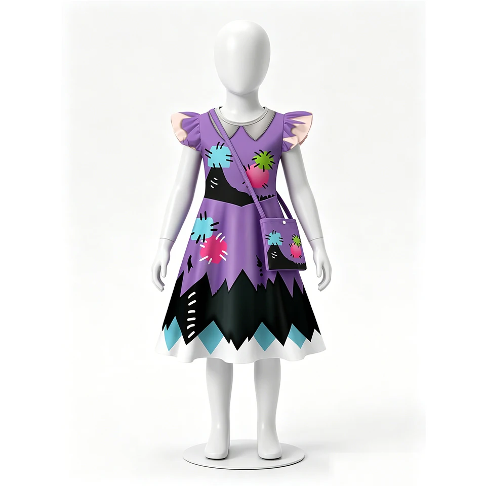 New Bobi Time Lily Summer Fancy Girl Dress Halloween Cosplay Birthday Party Children's Costume Carnival Cartoon Kids Clothes