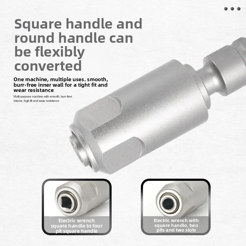 

Square Shank Round Shank Electric Hammer Drill Adapter 1/2" Square Impact Wrench Hammer Conversion Head