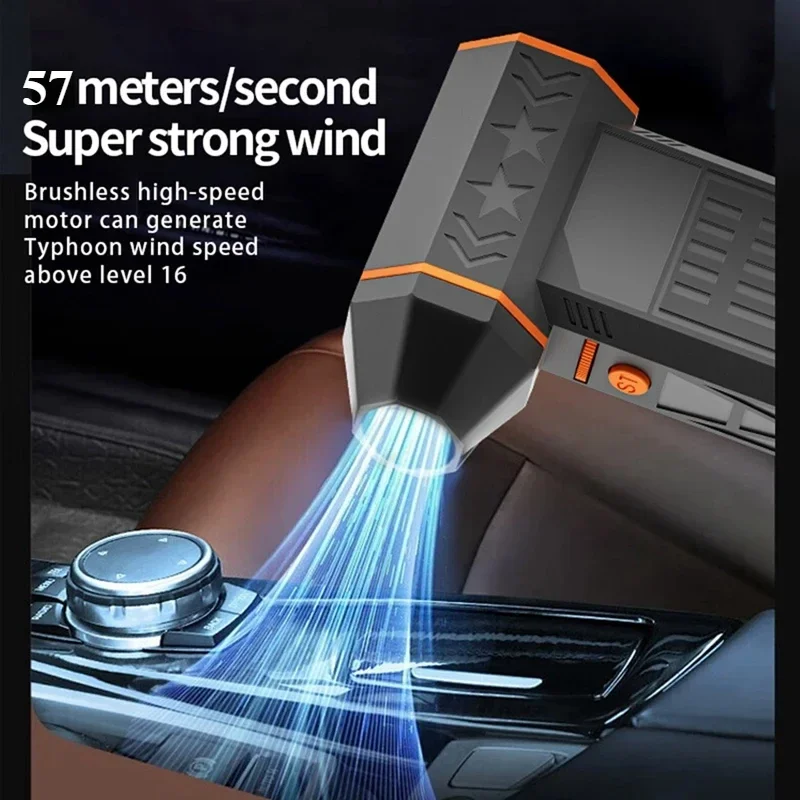 مروحة توربو X50 - 57 م/ثانية مع محرك بدون فرش 50,000 دورة في الدقيقة |   مروحة تخييم 240 وات 8000 مللي أمبير في الساعة، شحن سريع من النوع C وIP54