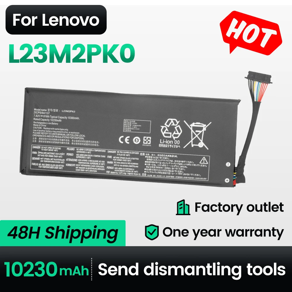 KEyuan L23M2PK0 New OEM L23B2PK0 L23C2PK0 Battery For Lenovo Legion 8APU1 Handheld Gaming 10230mah