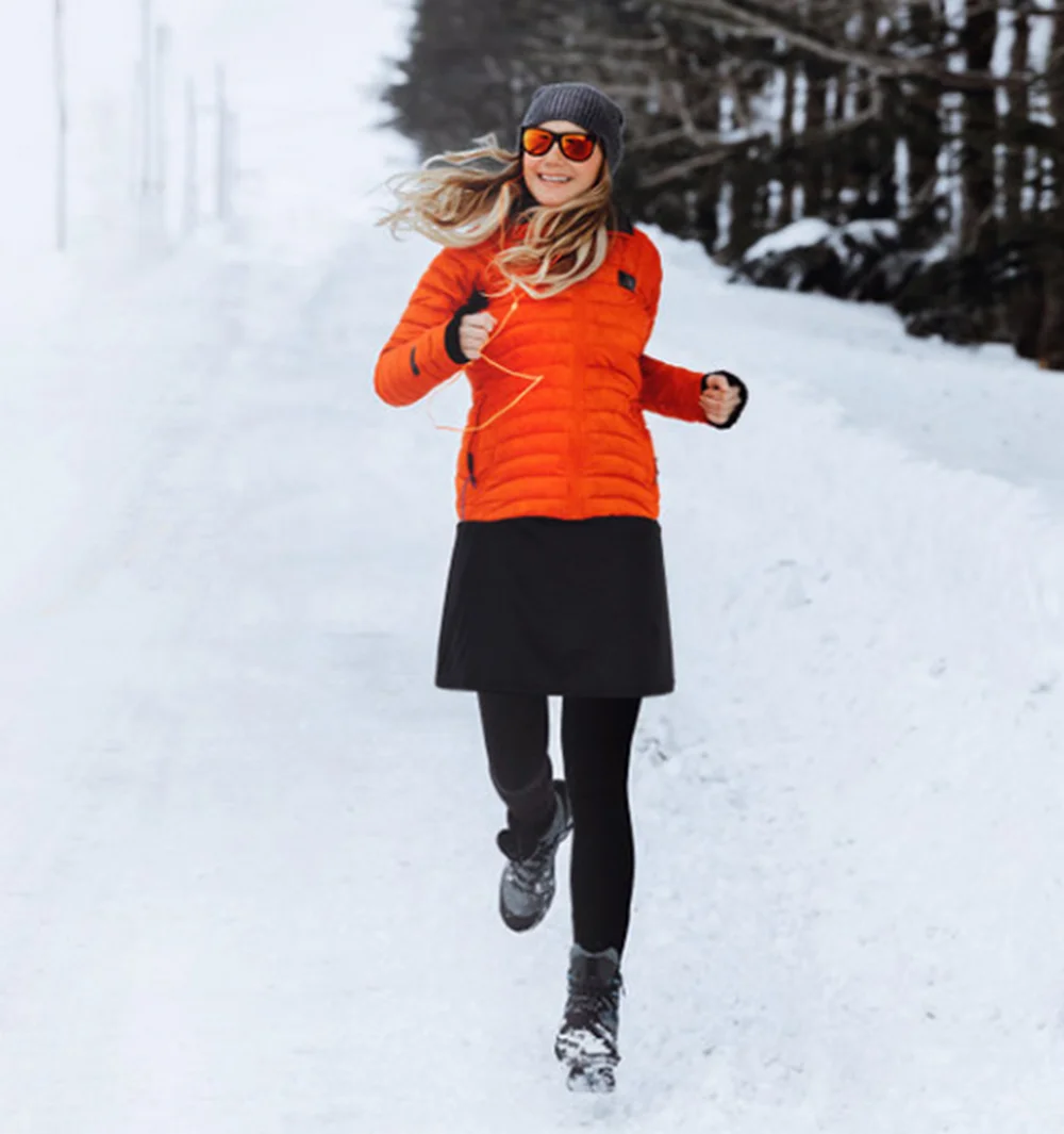 Falda con forro polar para mujer, mallas sin costuras, ultragruas, elásticas, mezcla de viaje, pantorrilla, térmica coreana, falda cálida para invierno