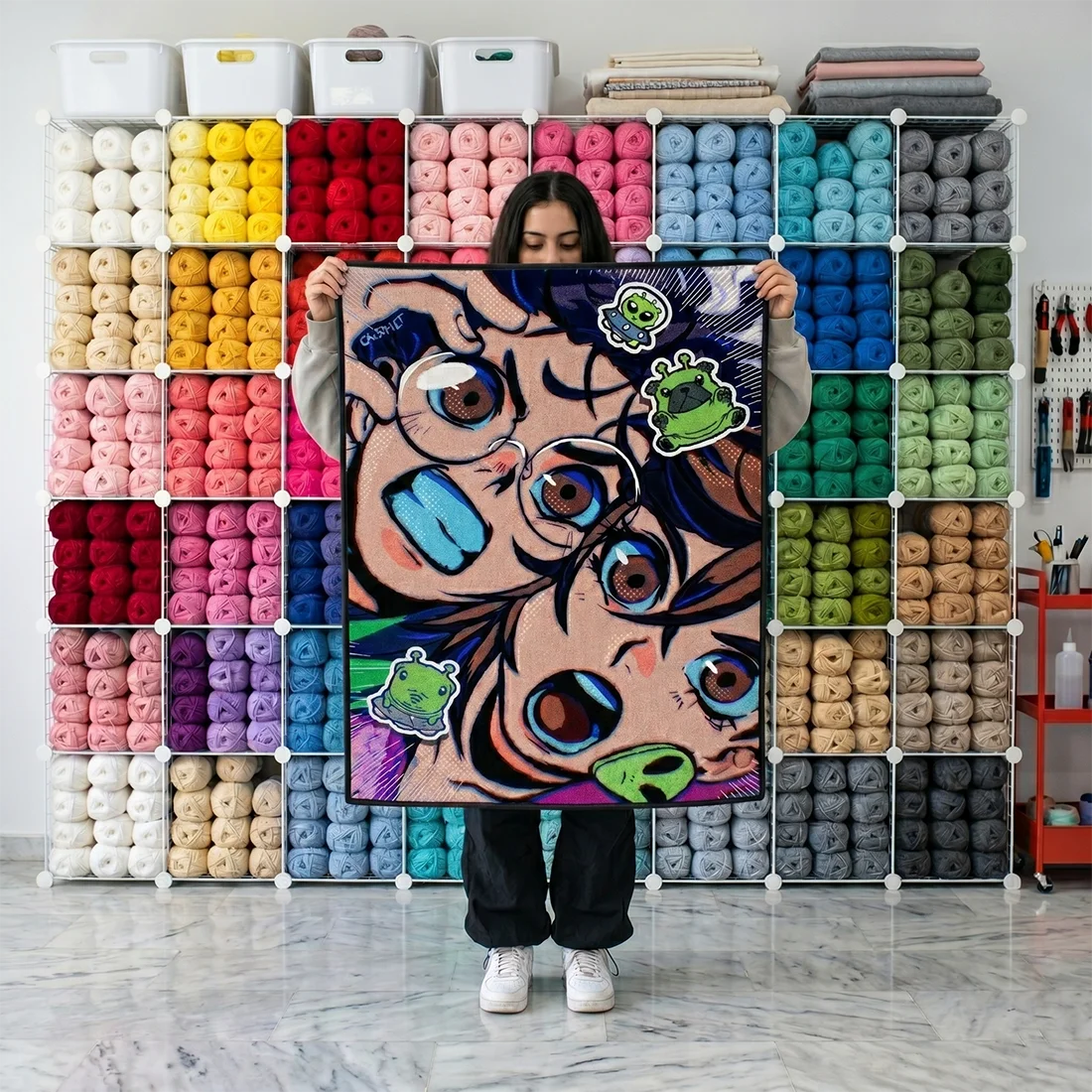 

DAN DA DAN Anime Rug Comic Eyes Carpet Soft Fluffy Floor Mat Bedside Mat Creative Birthday Gift for Fans
