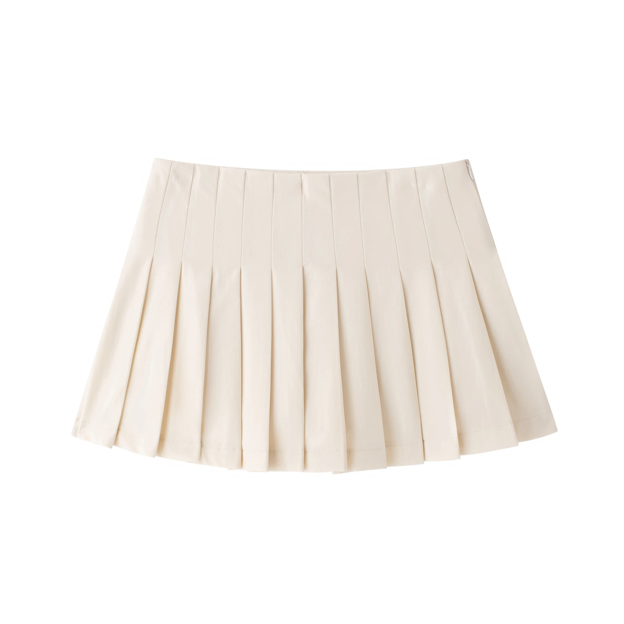 DUOPERI Y2K Women Fashion Solid Pleated Mini Skirts Shorts Vintage High Waist Female Chic Lady Shorts