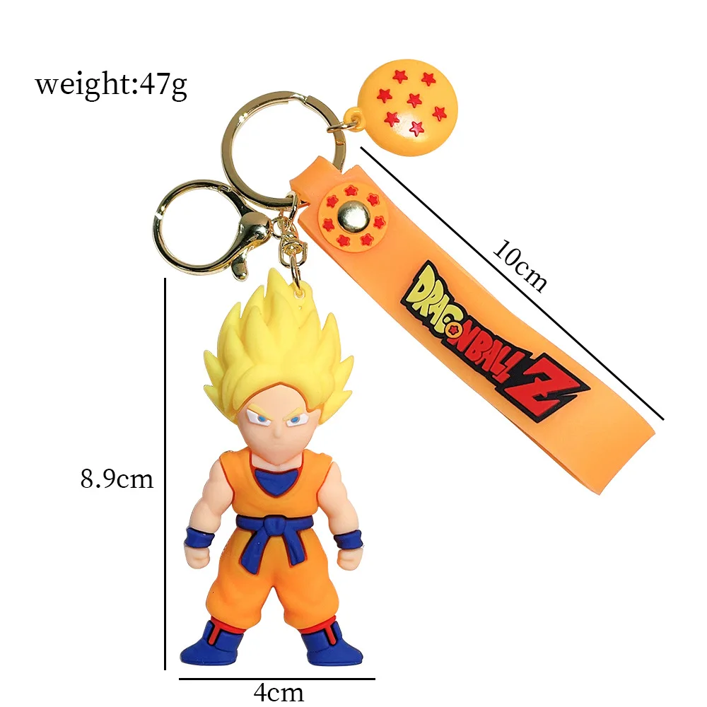 Anime Dragon Ball Z Goku Vegeta Broly Cartoon Keychain Bag Car Keychain Gift Decoration Accessories Goods Action Figure - view 3
