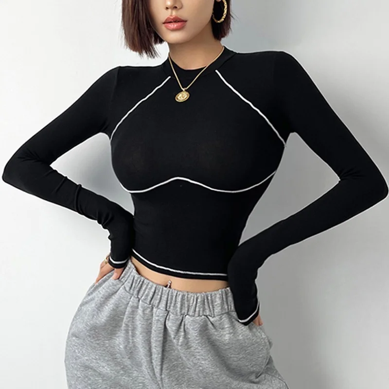 Cloud Rise Black Yoga Shirt Long Sleeve Blouse Workout Sports Gym Top Sexy Girl Fitness Running T-Shirt Autumn Winter Sportswear