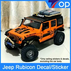 Jeep Rubicon-Calcomanía para coche teledirigido, escala 1/8/10/12/18/24, actualización de etiqueta