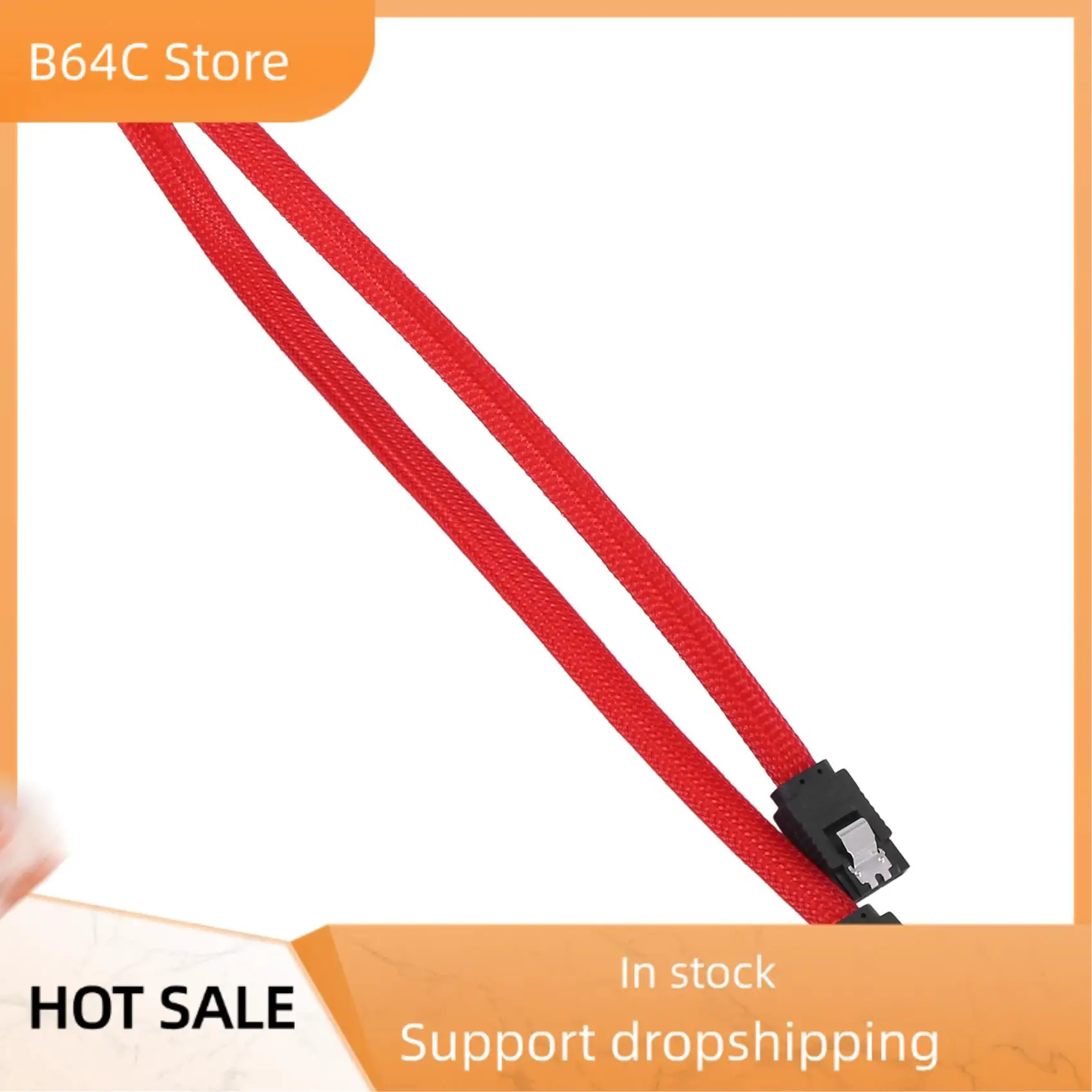 

B64C 4 шт. 50 см SATA 3.0 III SATA3 7-контактный кабель для передачи данных 6 Гбит/с SSD-кабели Шнур для передачи данных жесткого диска с нейлоновой оболочкой (красный)