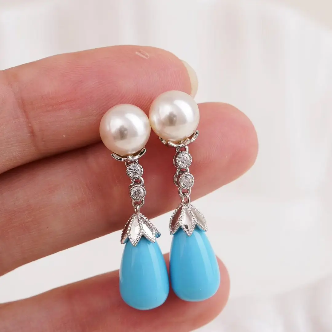 

Серьги из стерлингового серебра 925 пробы, базовые крепления, крепления для ювелирных изделий, аксессуары для жемчуга 7-8 мм, 3 пары/лот