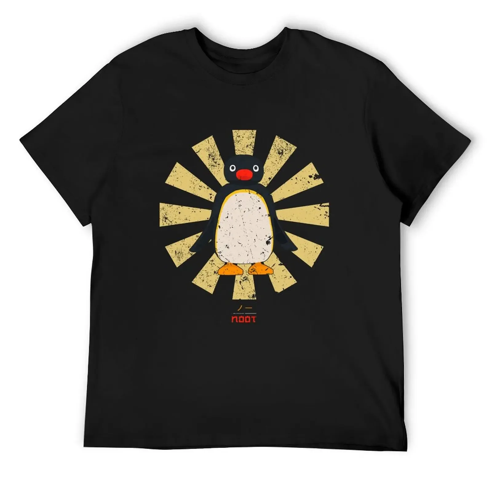 

Pingu Noot Retro Japanese T-Shirt sweat cotton man t-shirts plus size clothes anime shirts men