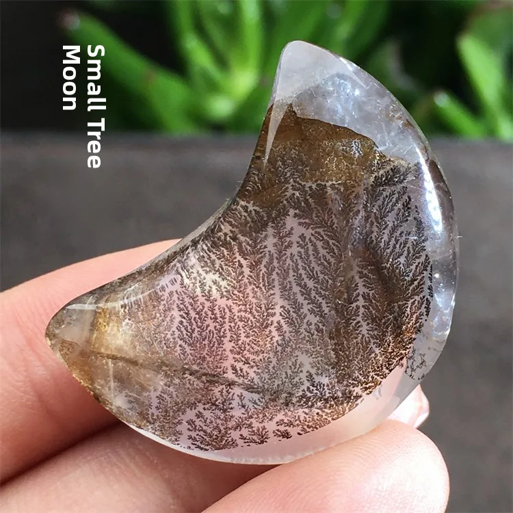 

l Phmn Crystal Soft Manganese Ore Ornament Pendant Wealth Tree Decoration Yellow Glue Flower Ellipse Moon Heart