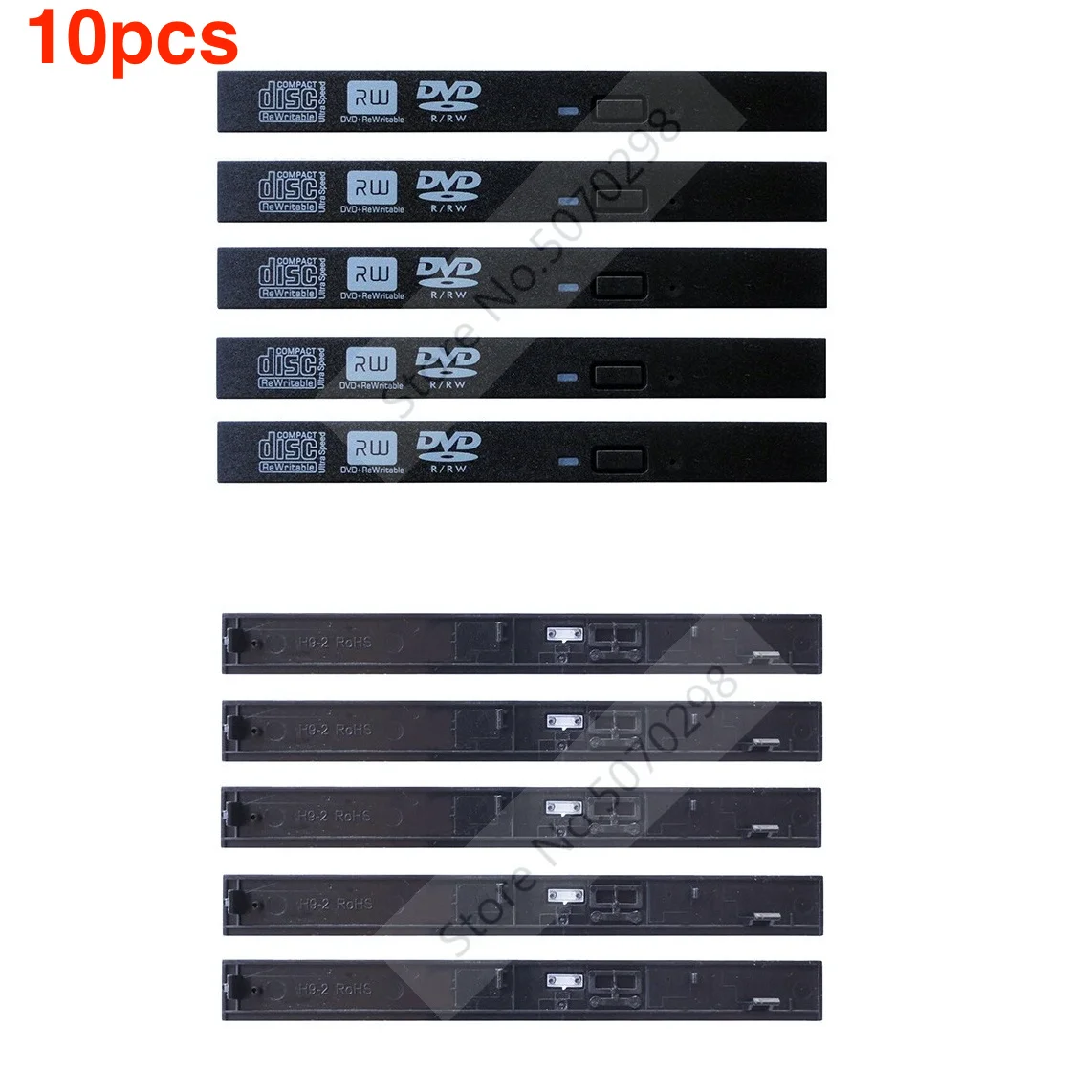 lot 10 12.7mm Flat CD DVD-ROM/RW Optical Drive Bezel Faceplate Front Panel Cover for Laptop Tray-load Optical Drive ODD DVD