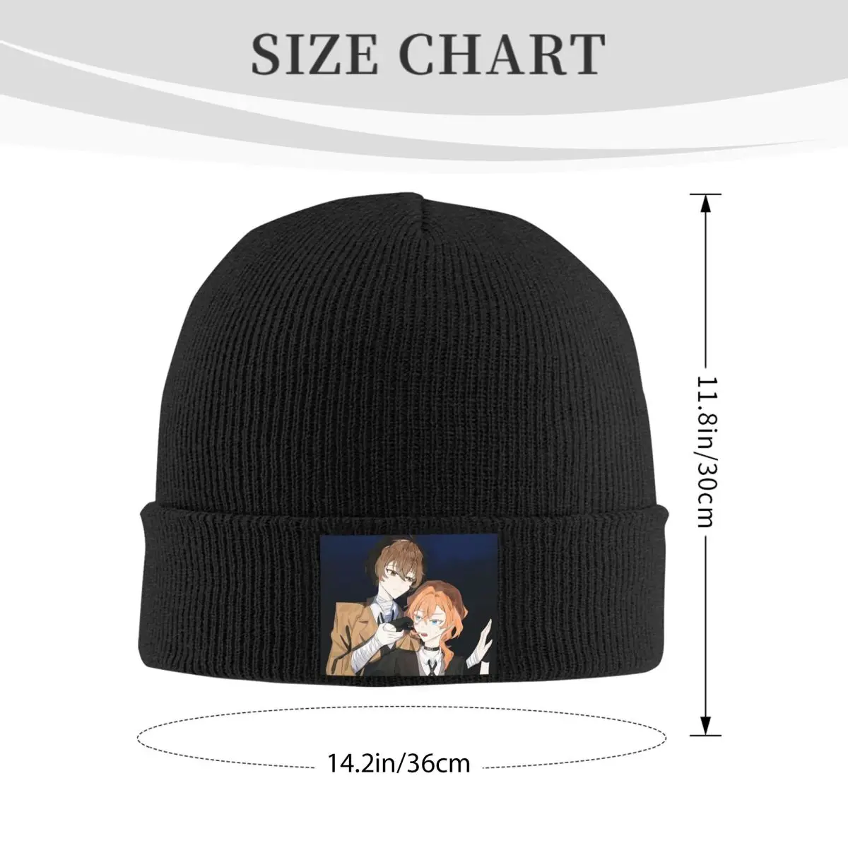 Bungou Stray Dogs Wan Anime Dazai And Chuuya Warm Knitted Cap Winter Knit Bonnet Hat Skullies Beanies Hip Hop Caps for Unisex