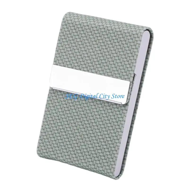 U75B Premium PU Woven Business Card Holder Stainless Steel Waterproof Design for Professionals