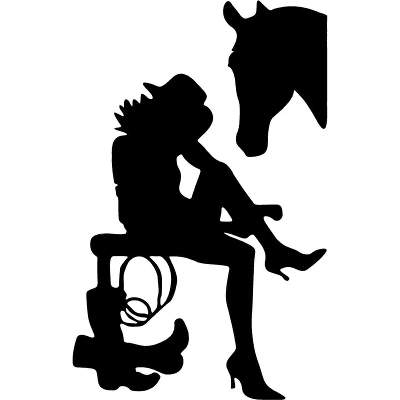 

Ботинки Cowgirl Horse на высоком каблуке, модная Автомобильная наклейка для девочек, украшение автомобиля, Стайлинг автомобиля, черный, серебристый, 15 см * 10 см