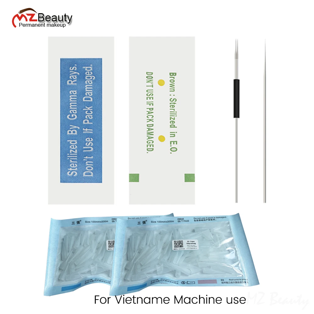 Traditional 1RL 3RL Tattoo Needles Length 35MM For Vietname Machine Permanent Makeup Pen Tattoo Needles Tips Dia 0.35MM Supplies