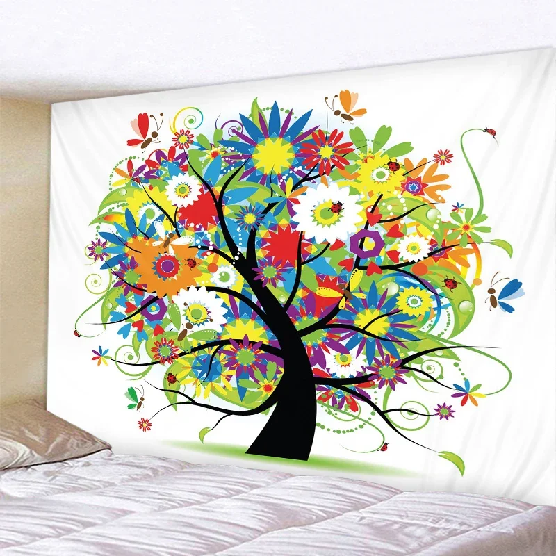 Fashionable Nordic simple tapestry tree of life tapestry landscape wallpaper wall art shawl home decoration pad Pendant