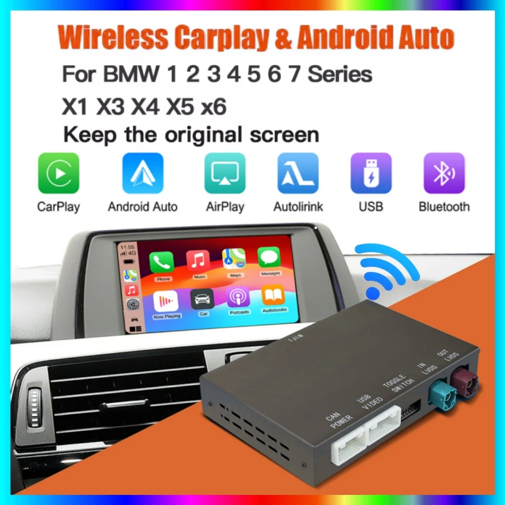 Wireless Apple CarPlay & Android Auto Mirror Link Functions Decoder For BMW NBT CIC System 1 2 3 4 5 6 7 Series X3 X4 X5 X6 MINI