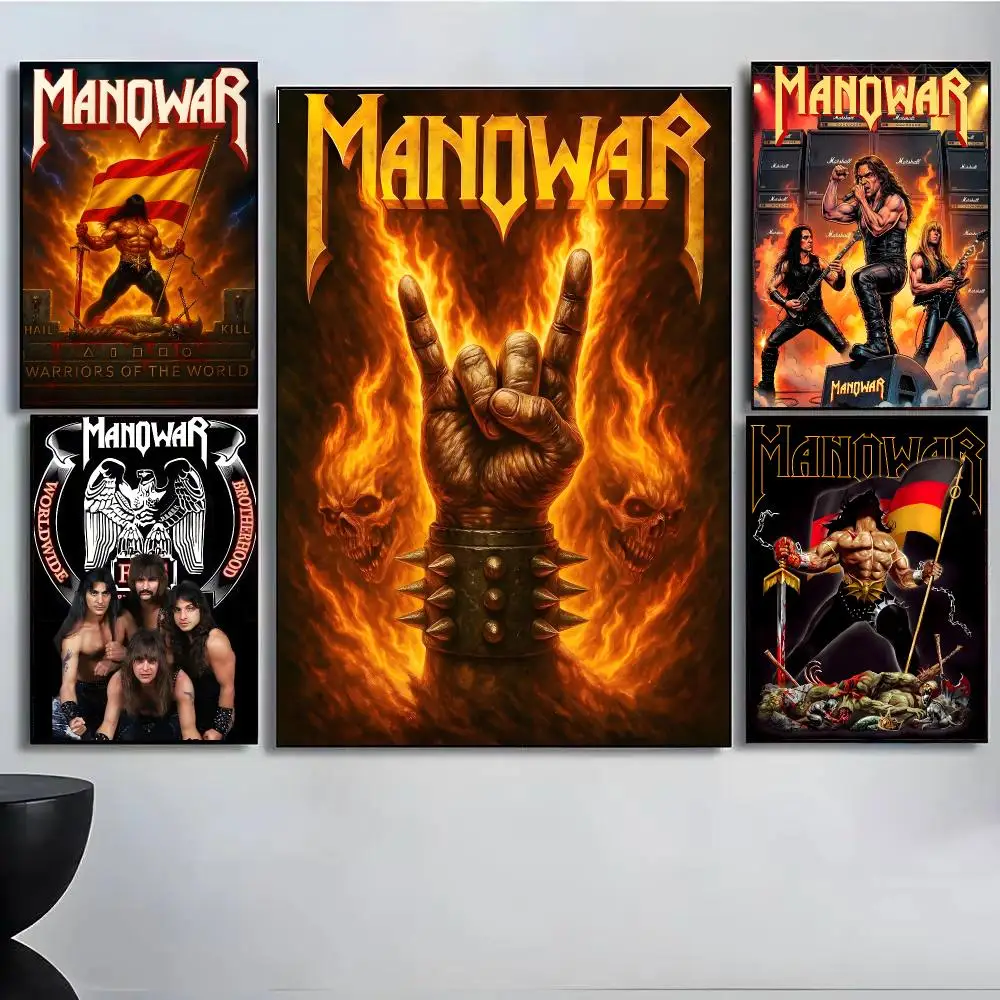 Heavy Metal Band M-Manowar Poster High Quality Wall Art For Home Office Bedroom Living Room Hallway Bar Perfect Gift Idea