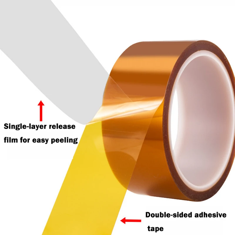 33 Meters Polyimide Tape Width 5/10/15/18/20/25/30/35/40-60mm Gold Finger High Temperature Resistant Tape Insulation Kapton Tape