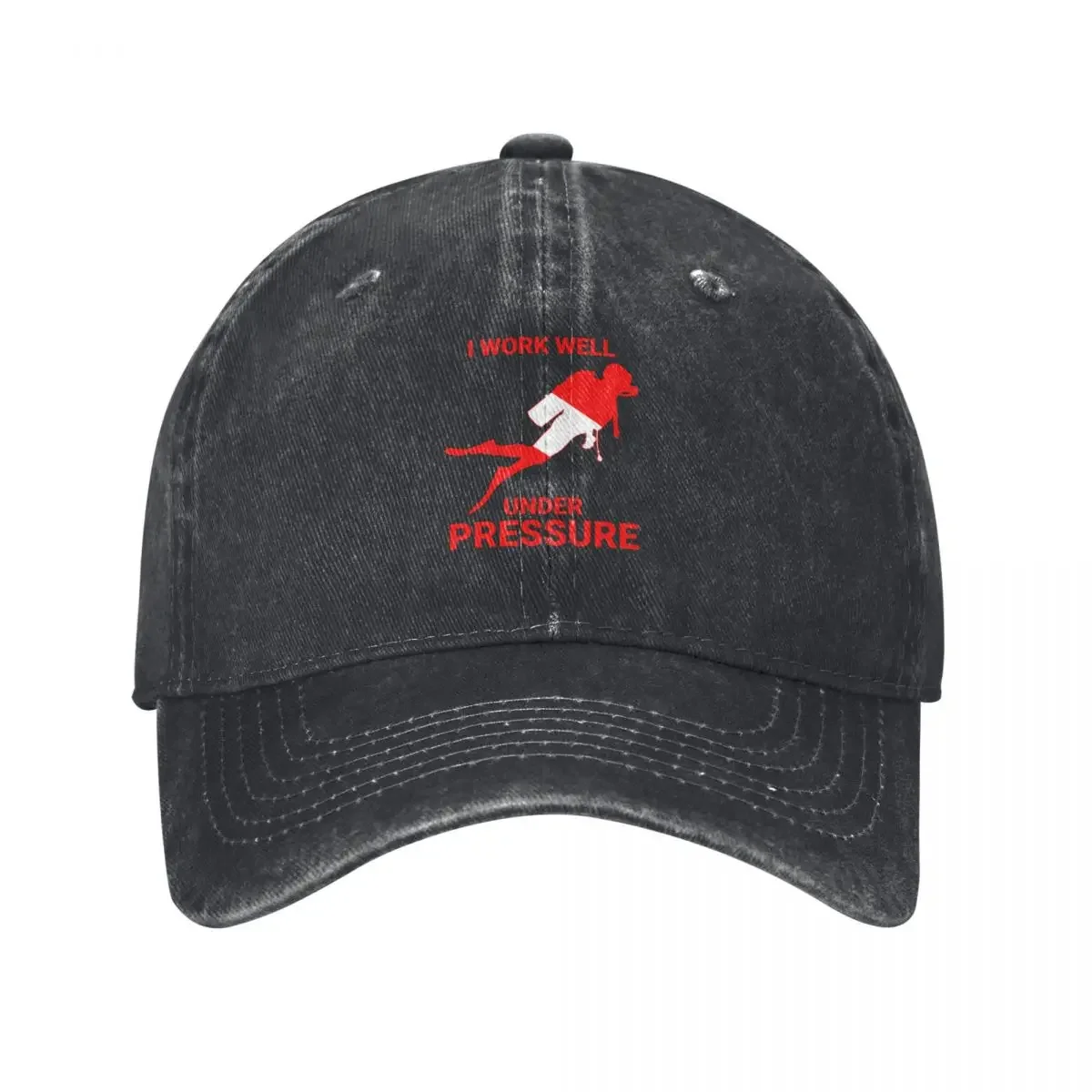 I work well under pressure - Scuba Diving - Diver Down Baseball Cap Dropshipping Luxury Brand Caps For Women Men's