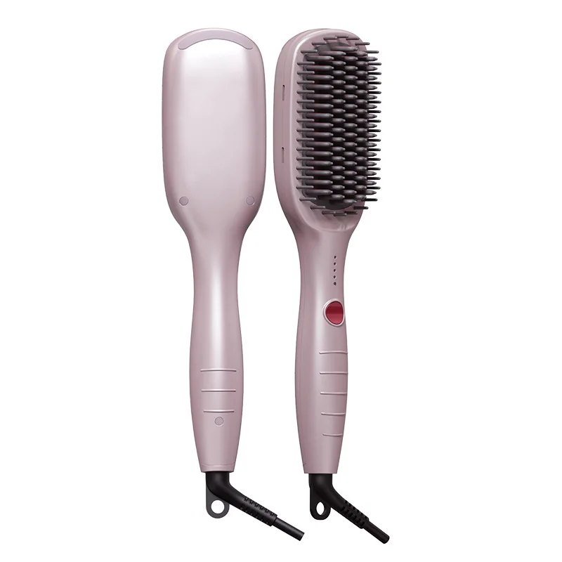 5 Colors Custom Logo Portable Professional  Hair Straightener New Flat Iron Heating Comb Brush Hair Straightener