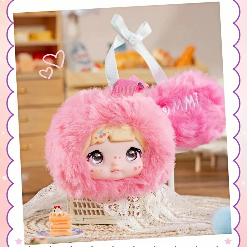 Spot nommi doçura 100% vinil pelúcia caixa cega saco charme peças decorativas bonito chaveiro boneca menina brinquedos na moda presente surpreendente