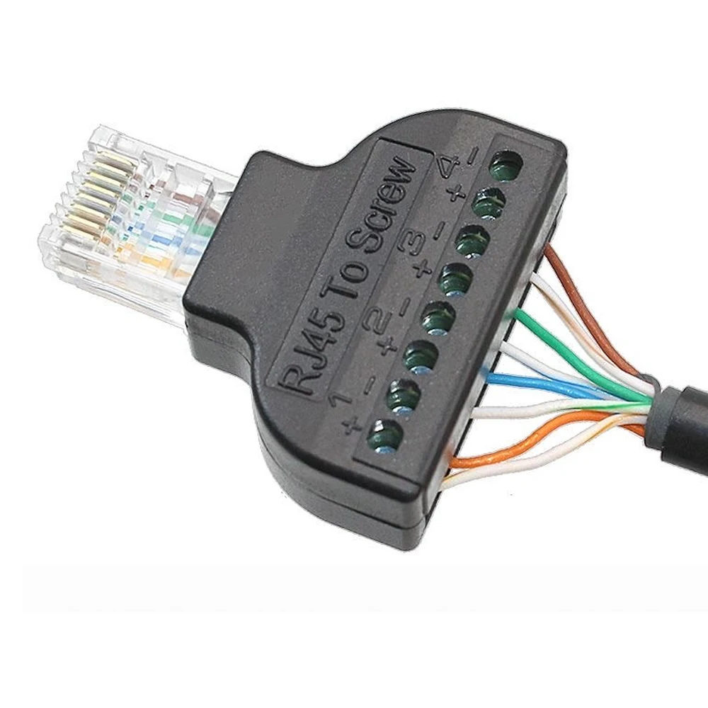 1 قطعة RJ45 عالية الجودة إلى المسمار محول طرفي RJ45 ذكر/أنثى إلى 8 دبوس موصل RJ45 الفاصل ل CCTV DVR CCTV اكسسوارات