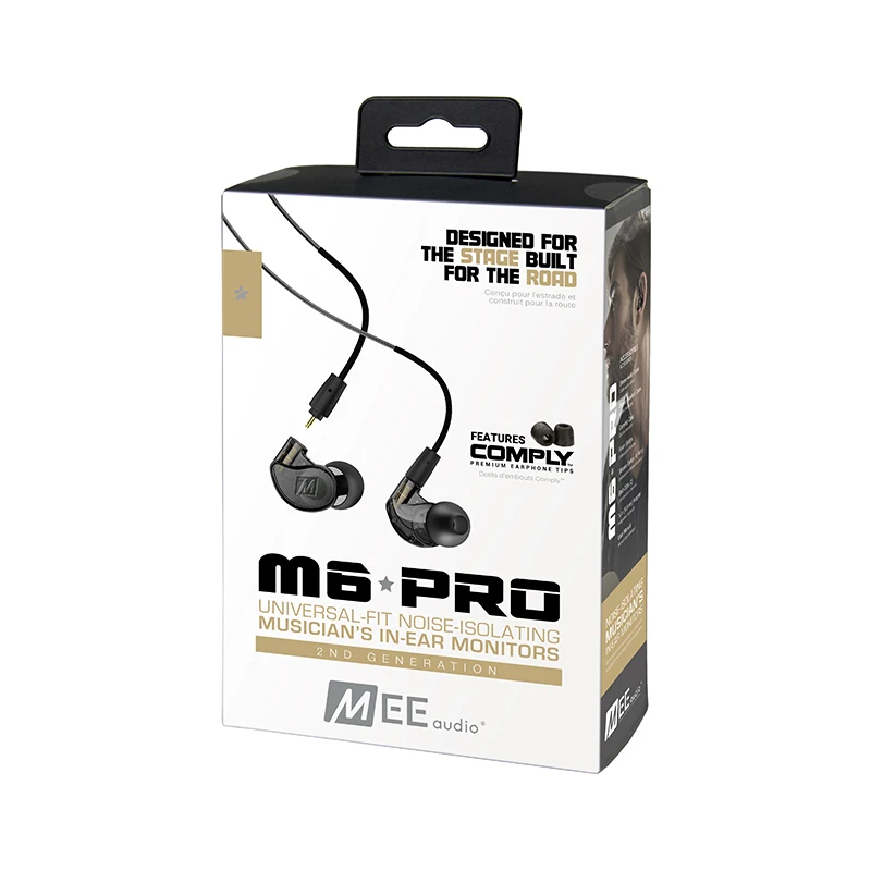MEE Audio M6 PRO 2nd 10 مللي متر إلغاء الضوضاء الديناميكي 3.5 مللي متر HiFi الموسيقى داخل الأذن شاشات سماعات الصوت MMCX كابل سماعات أذن سلكية