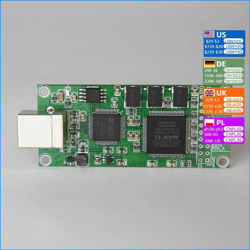 XMOS CPLD USB Digital Interface Xu208 Module I2S SPDIF Output DSD512 Decoder Board Compatible With Italian Amanero For DAC