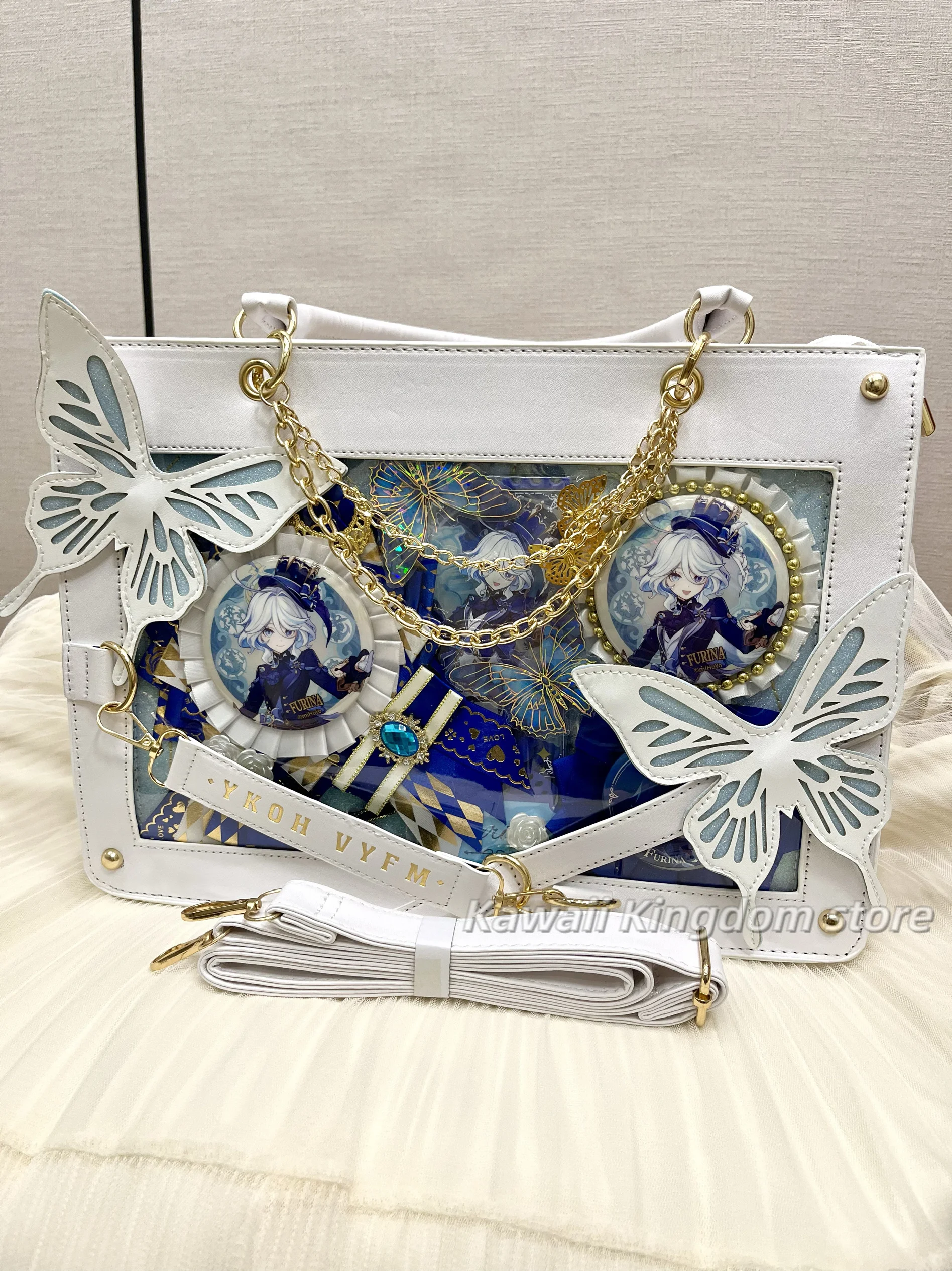 Genshin Impact Furina 시리즈 만화 Itabag 메신저 백 패션 핸드백 코스프레 숄더백 학생 선물