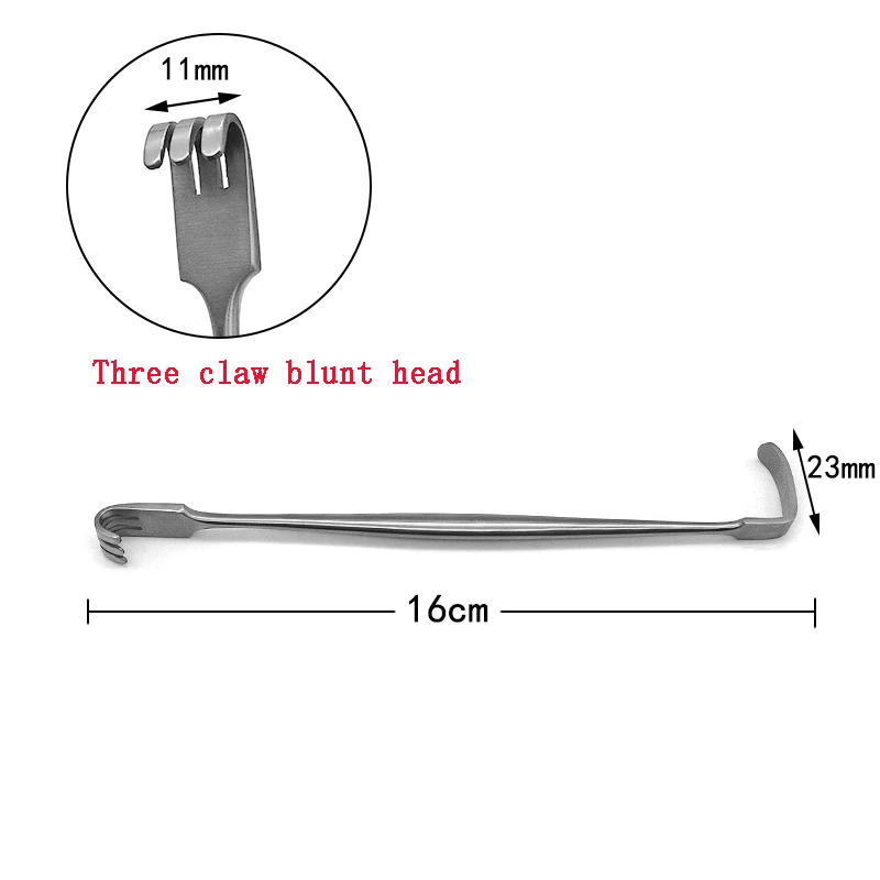 Crochet de proporplastique, beauté, type râteau, pour sac légiide et oculaire, pour double légiide et nez, instrument chirurgical complet, peau