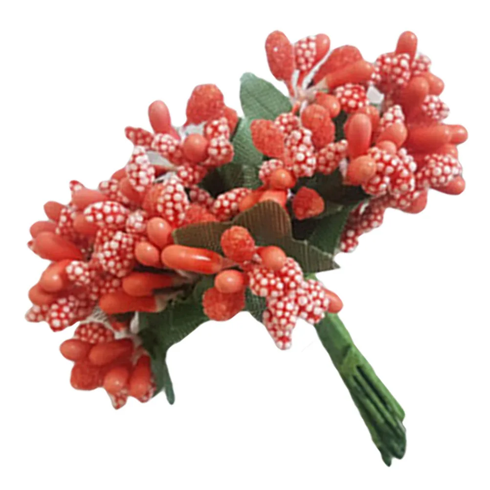 

12Pcs Vivid Colored Artificial Pip Berry Picks Simulation Berries for Wedding Party Altar Church Corsages Decoration