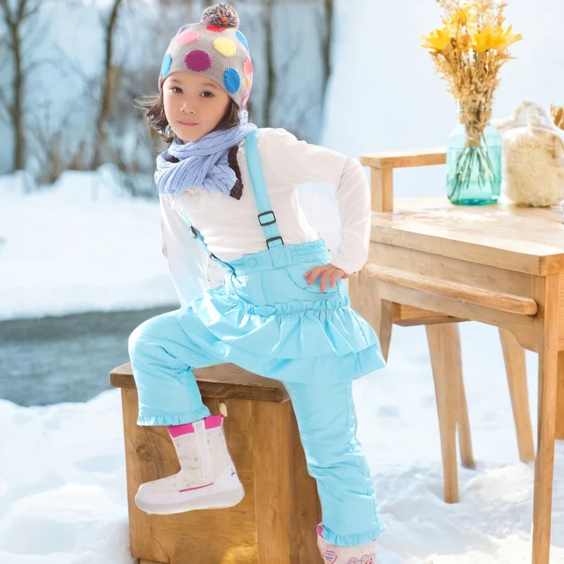 2024 Children Pants Girls Winter Jumpsuits Toddler Trousers Down Pants Kids Outwear Baby Overalls Roupa Infantil Menina