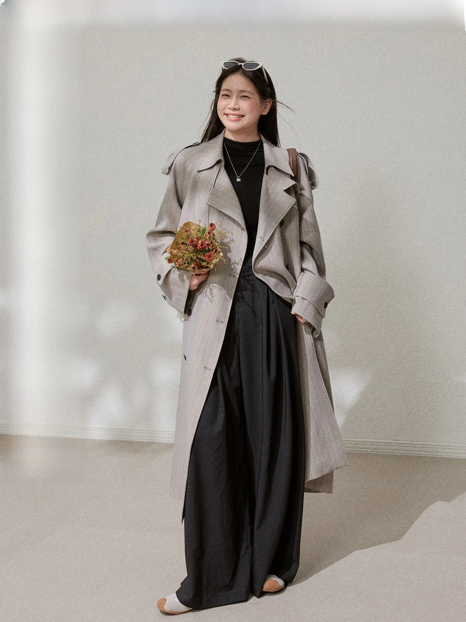 

Пальто-тренч JULULOOK Studio "Midnight Library" больших размеров, двубортное, оверсайз, для полных женщин