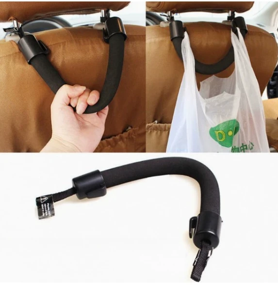 Combined Safety Hand Grip Car Backseat Organizer, Stable Multi‑Purpose Storage Assist Rail for Rear Passengers