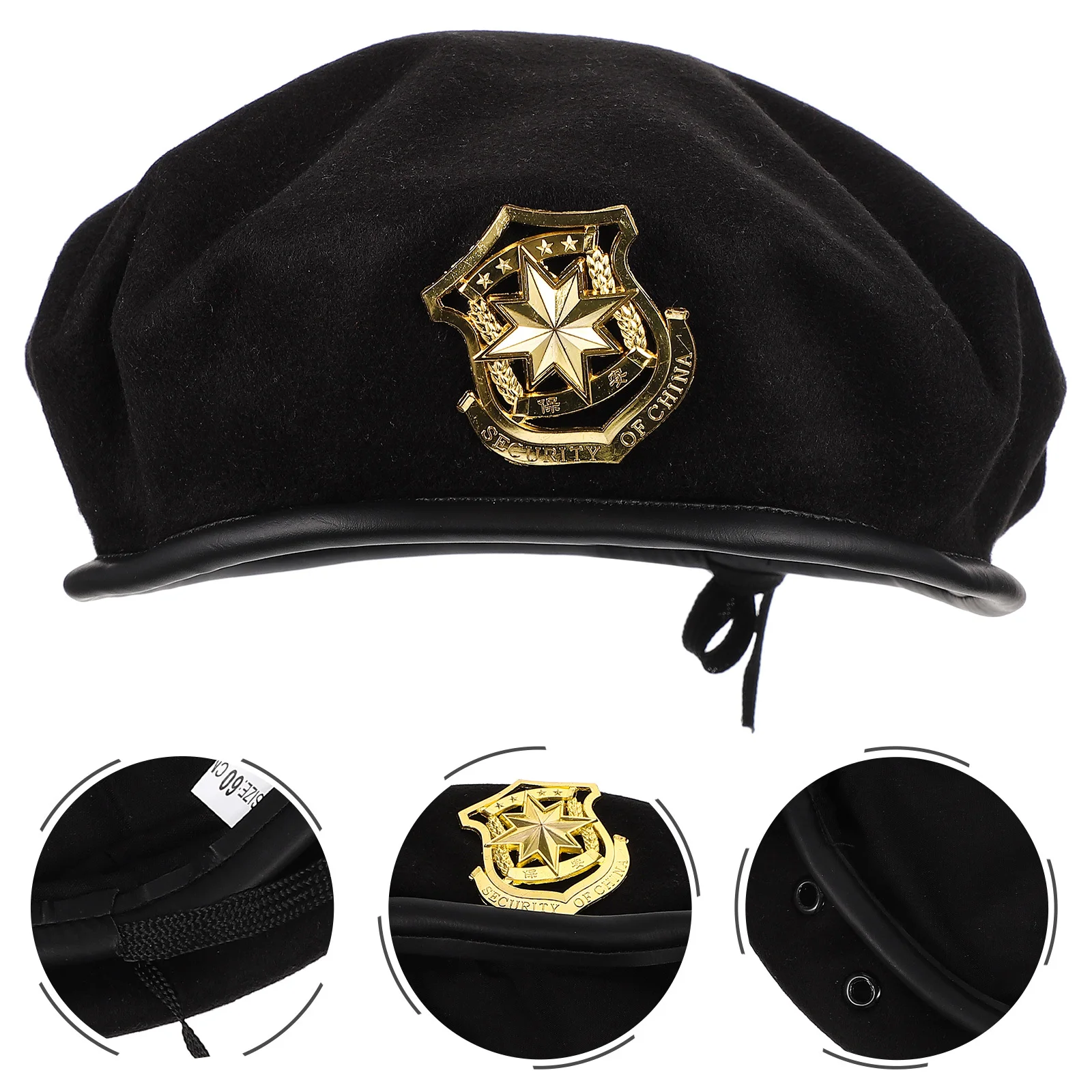 

1pc Vintage Beret Hat For Women Men Adjustable Woolen Beanie Cap French Style Stage Performance Headwear Travel Gift Creative