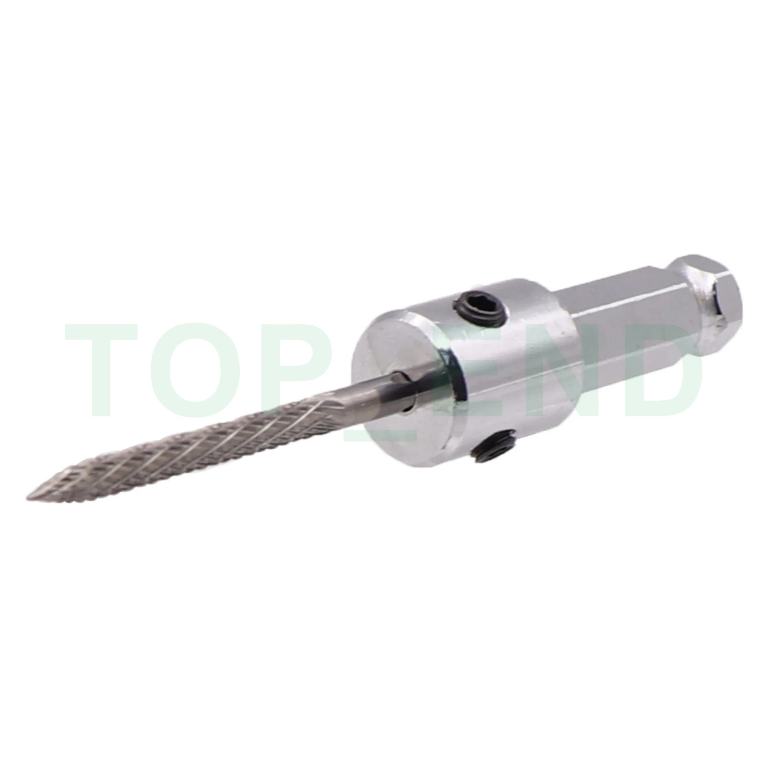 1pc Solid Carbide Cutter Rotary Burrs 4.5mm Shank with Adaptor Carbon Steel Drill Bit Pneumatic Drill BitTire Repair Patch Tool