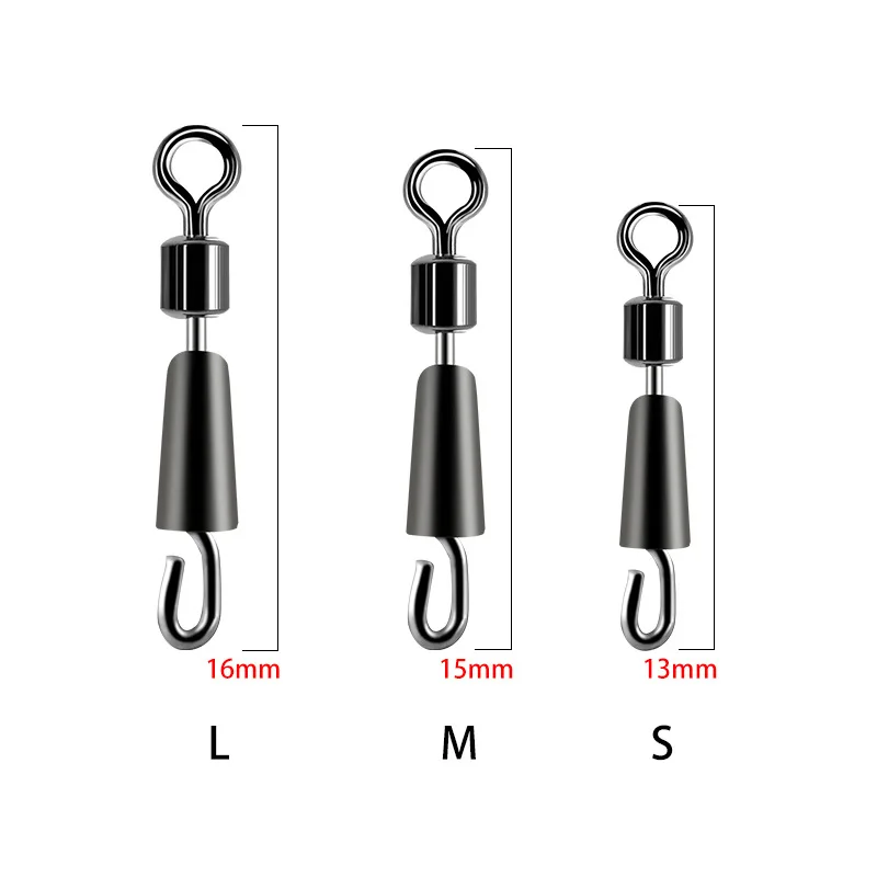 BILLINGS 30-pcs Set of Sinking Silicone Leader Clips—Quick-Change Leader Connectors with Figure-8 Loops—Fishing Accessories
