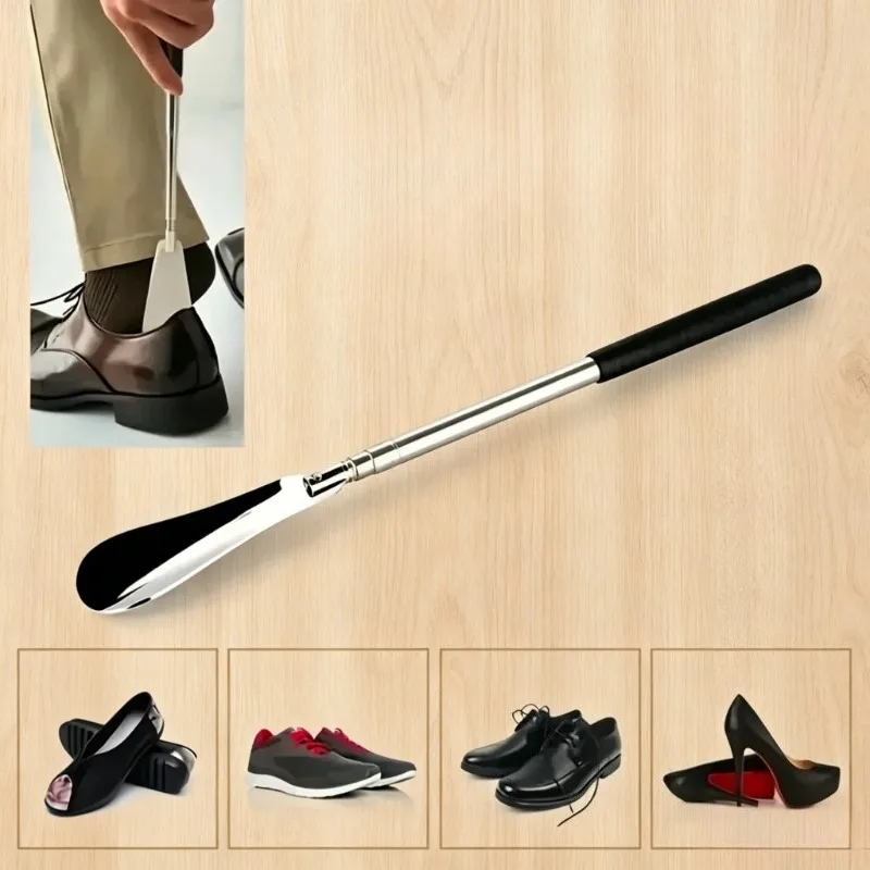 Adjustable Length Portable Anti Slip Wear Resistant Shoe Horn for Elderly Seniors Pregnant Maternity Women