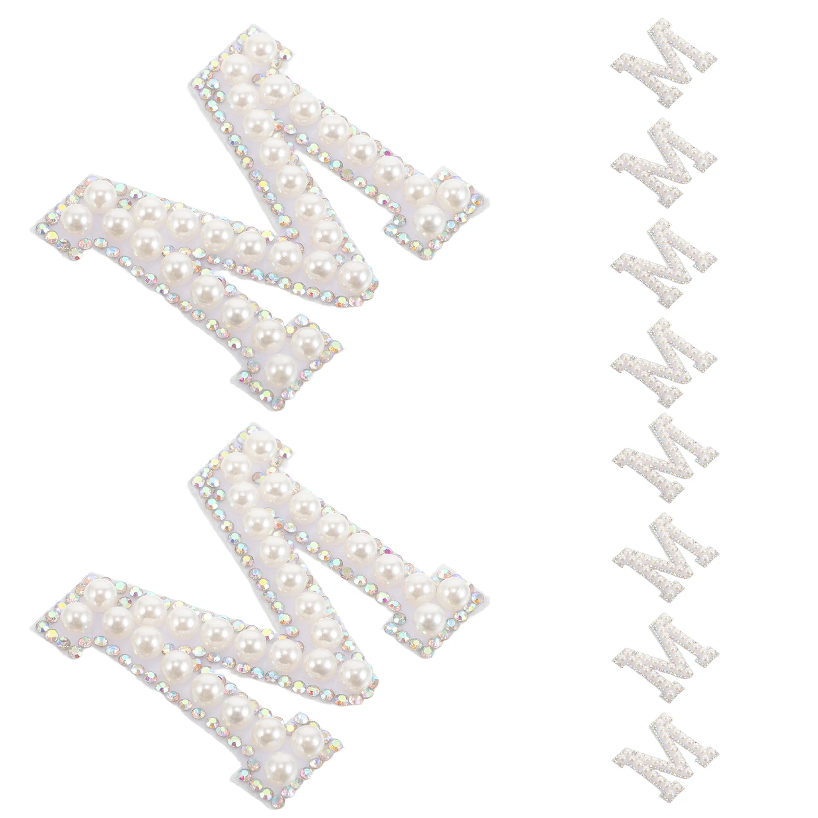 

10 Pcs Rhinestone Letter Patches Iron On Crystal Diamond Stickers Applique Decorative Elegant Durable Sew Letters Clothing Hats