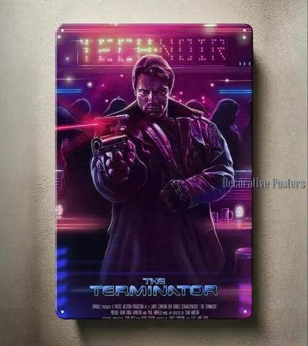 Terminator  Arnold Schwarzenegger Movie Metal Poster Tin Sign - 20x30cm Plate