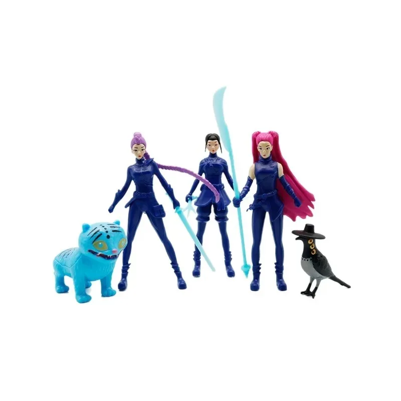 ฟิกเกอร์ Kpop Demon Hunters ชุด 5 ตัว ตัวละคร Derpys Tiger Rumi Mira Zoey Sussy ของสะสมสำหรับแฟนคลับ