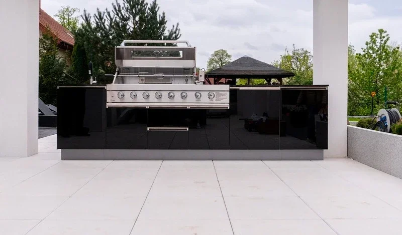 Modular Outdoor Kitchen Cabinet with Sink Stainless Steel Camping BBQ Island Outdoor Kitchen Set