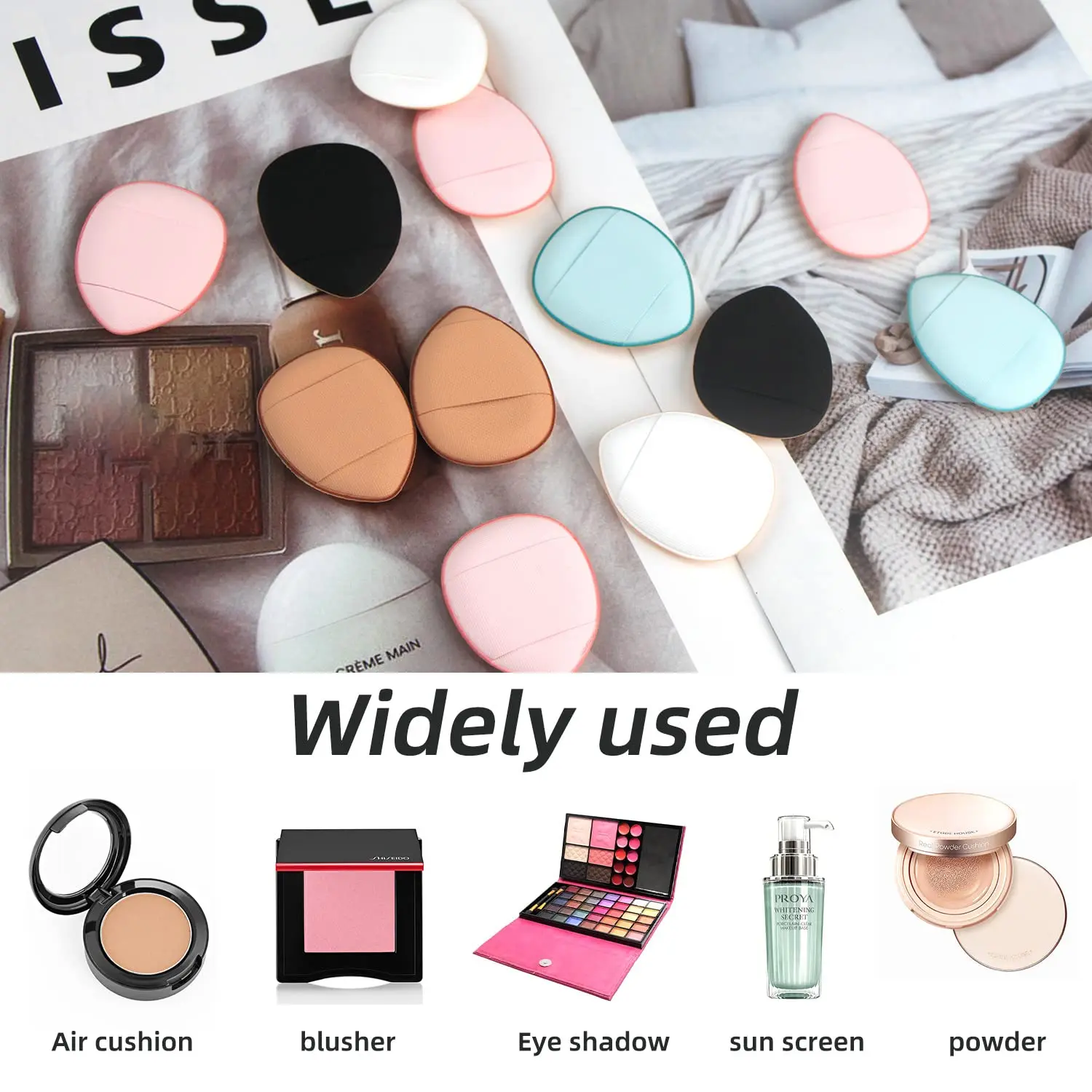 5/10Pcs Mini Finger Puff Foundation Small Air Cushion Powder Sponge Face Concealer BB Cream Cosmetic Applicator Narzędzia do makijażu