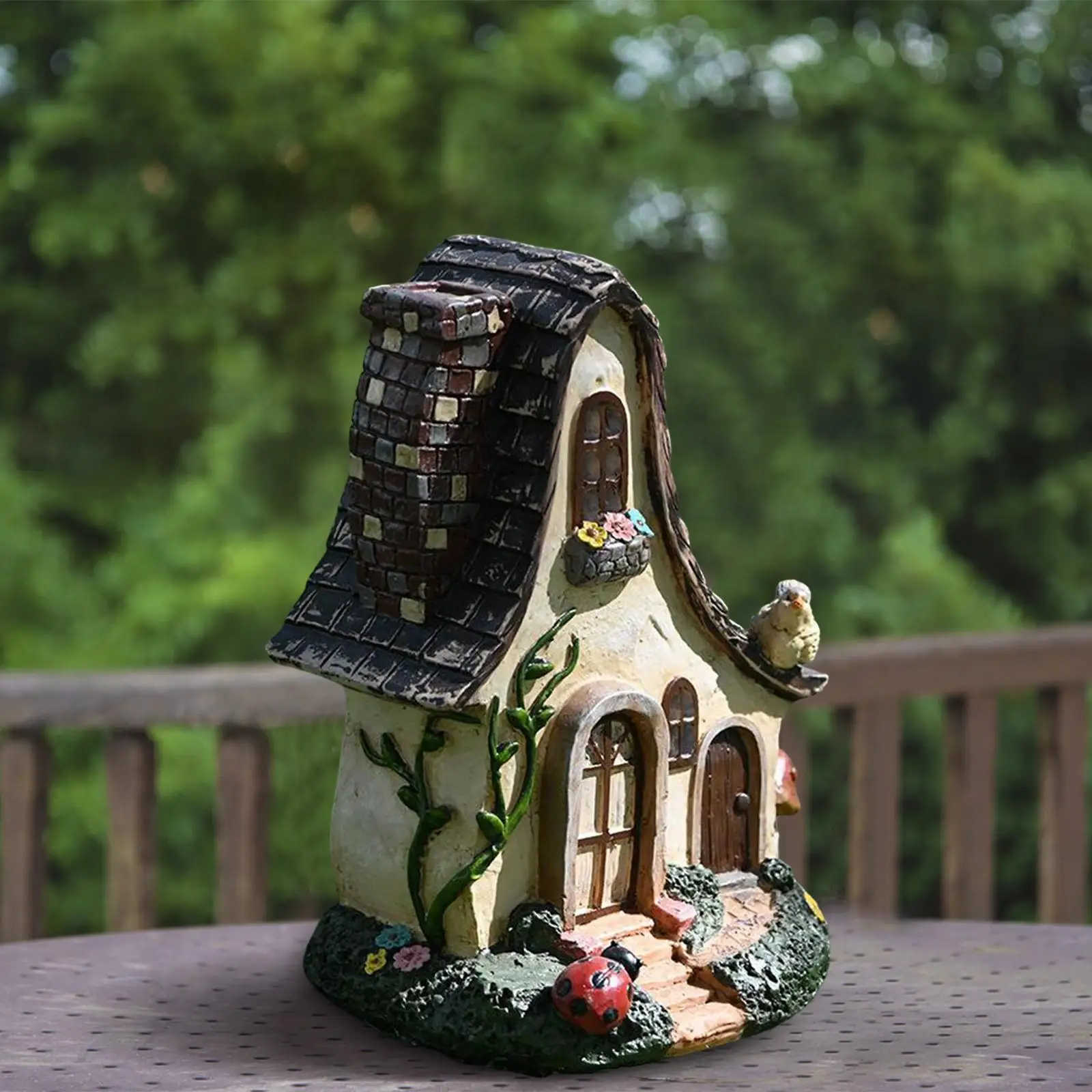 Fairy Garden Gnome House Kit Resin Figurine Decor for Dollhouse Accessories Outdoor Miniature Ornament Gift