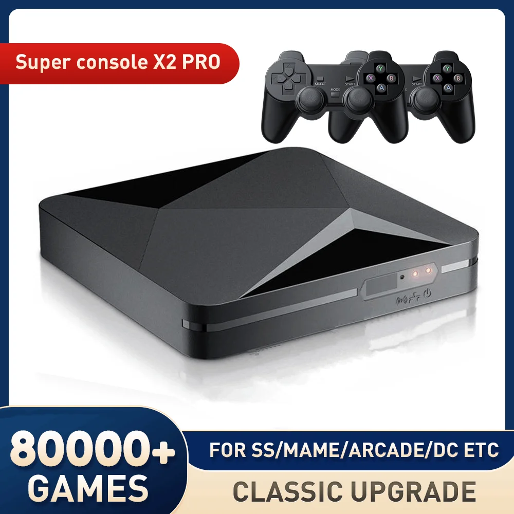 

Игровая приставка X2 Pro Home Game Console 3D с двумя системами, более 70000 видеоигр и более 50 эмуляторов
