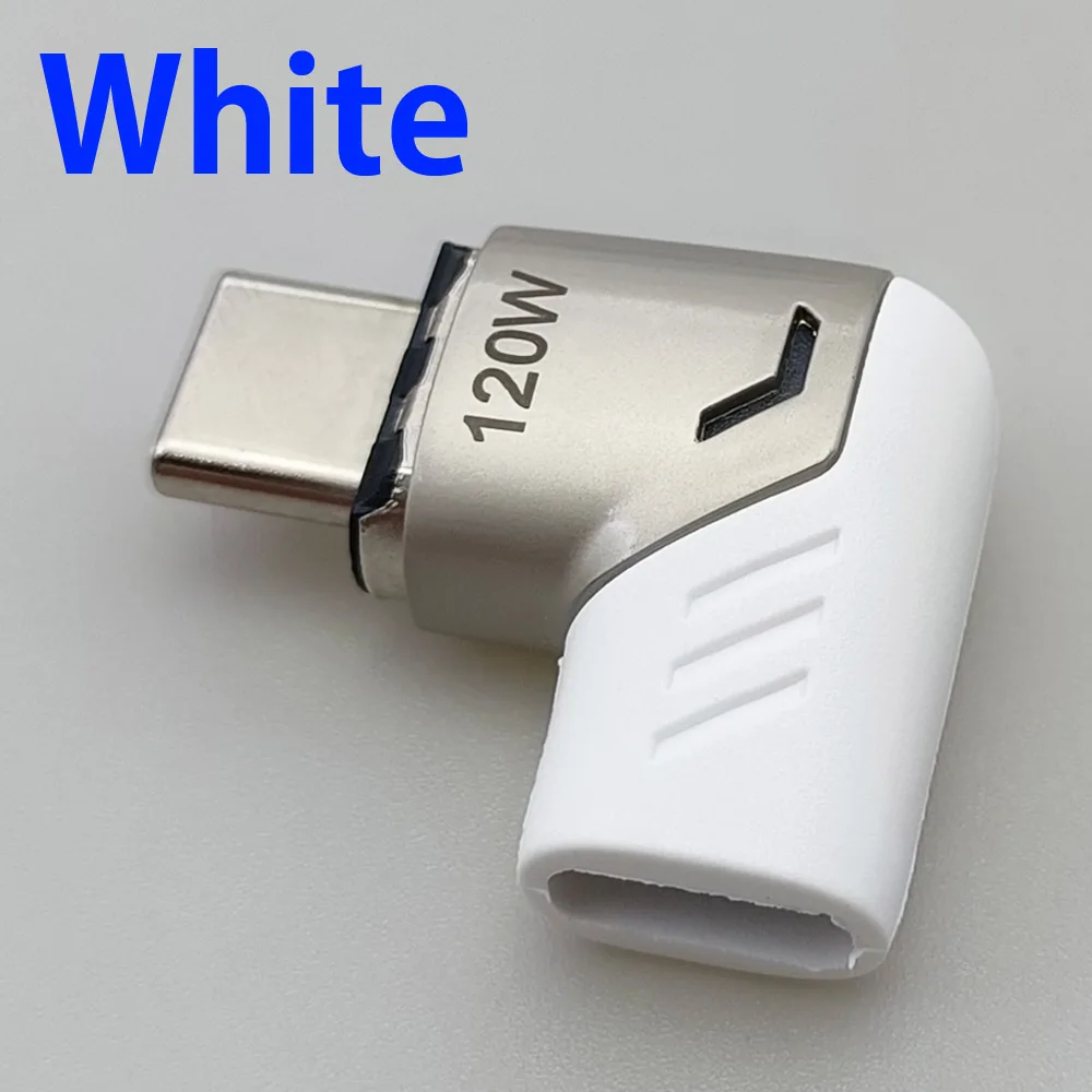 USB C To Type C Magnetic Adapter 120W Fast Charging USB Type C Magnet Converter Magnetic Cable Right Angle USB C Connector
