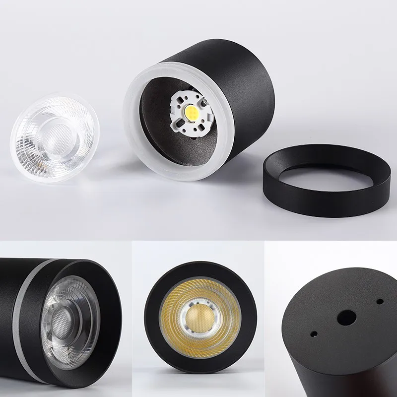 Picture 6: Dimmable Cylinder LED Downlights 7W 10W 12W 15W COB LED Ceiling Spot Lights AC85~265V LED Background Lamps Indoor Lighting