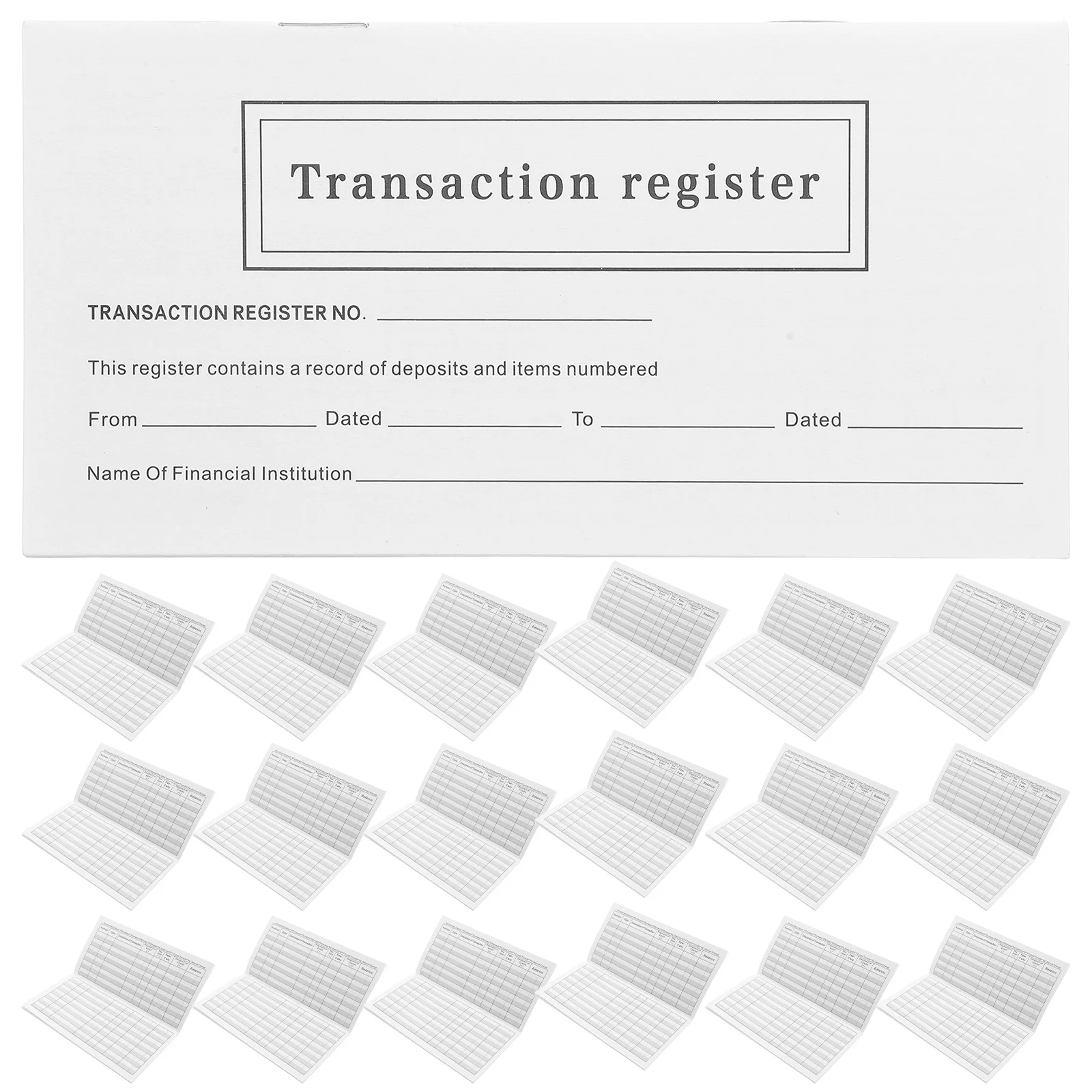 

20Packs Personal Check Registers Book Blank Ledger Transaction Register for Small Business Finances Payments Deposits Debit Card